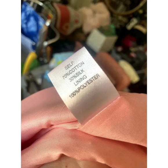 Oleg Cassini Pink Geometric Pattern Sequin Girly Silk Mini Cocktail Dress - Picture 6 of 8